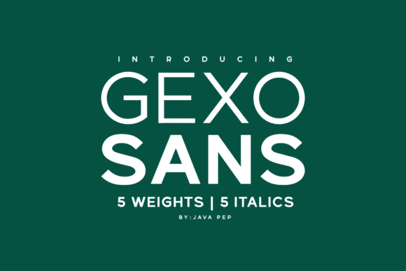 Gexo Sans: A Minimalist Typeface for Clean Campaign Design