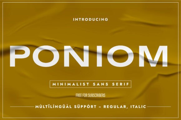 Poniom: A Modern Sans Serif for Clean Editorial Design